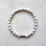 Браслет натуральный Кахолонг 6 мм размер 18,5, фото 3