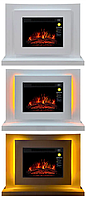 Камінокомплект ArtiFlame Lucca AF23S Білий Б'янко (зі звуком) 3D Камін зі світлодіодним підсвічуванням, фото 4