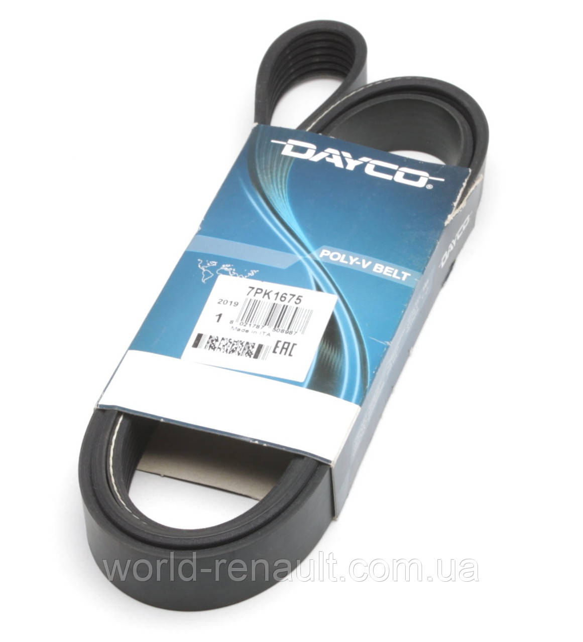 DAYCO 7PK1675 — Ремінь генератора (+AC) на Рено Трафік III 1.6dci