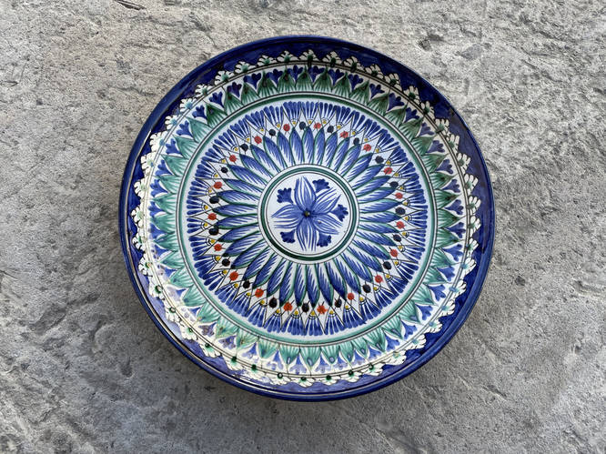 Узбецька посуда. Тарілка для плову. риштан 28 см (ID#824214015), цена ...