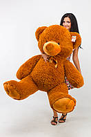 Плюшевый большой медведь коричневый красивый качественный 150 см на оригинальный любимый подарок для девушек
