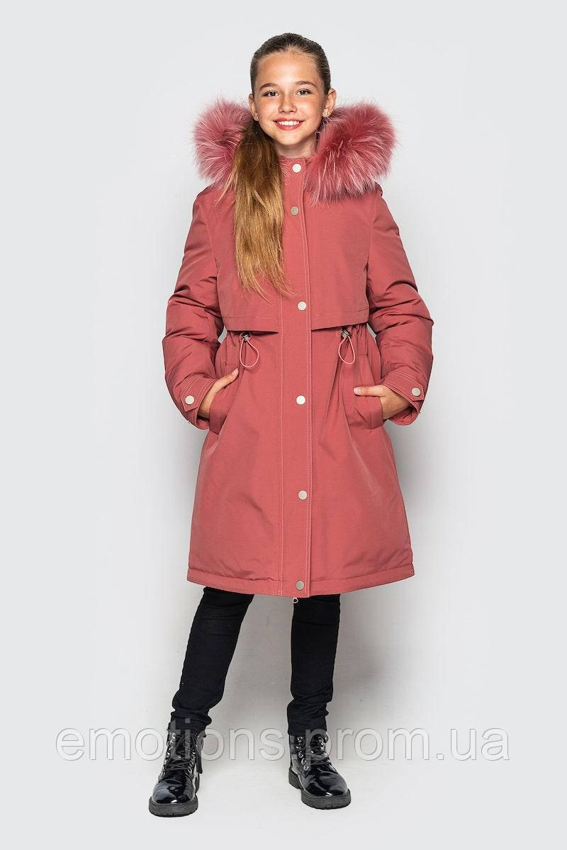 Парка, куртка зимова для дівчинки Cvetkov Айрін 3 Корал