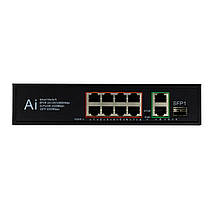 PoE комутатор (switch) 8 портів SEVEN P-7328FG-SFP, фото 3