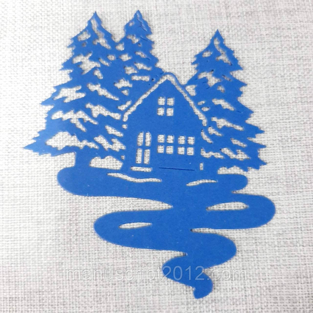 Вирубка з картону "Лісовий будиночок" (95х120 мм)