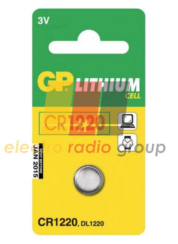 Батарейка дискова gp cr 1220-U5 cr1220 Lithium, 3V
