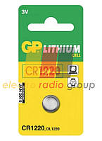 Батарейка дисковая gp cr 1220-U5 Lithium cr1220, 3V