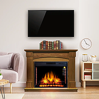 Камінокомплект ArtiFlame Boston AF28S Дуб Антик (зі звуком) 3D Електрокамін з ефектом живого вогню, фото 3