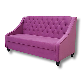 Диван м'які меблі для кафе та ресторанів від виробника MeBelle RASA 1,5 м, рожевий зносостійкий велюр