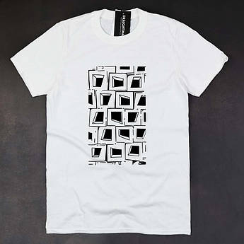 Унісекс-футболка з принтом "Архітектурний ритм".