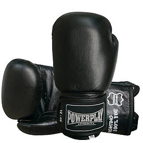 Рукавиці боксерські Power Play PP 3088, Black - 12 унцій