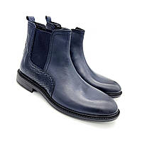 Мужские синие ботинки челси Luciano Bellini, из натуральной кожи. 41 (27,5см)