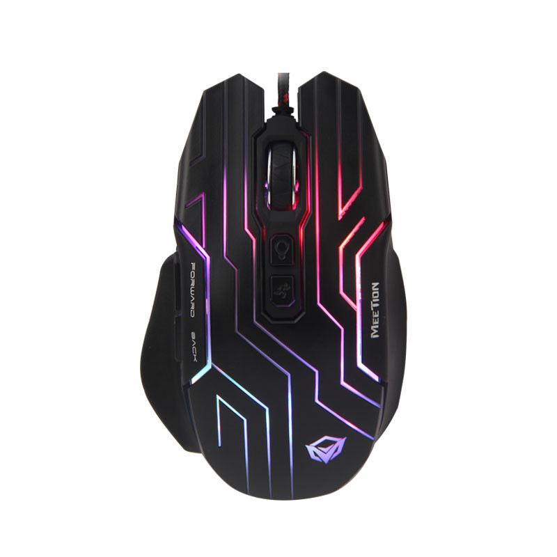Миша дротова ігрова MEETION Backlit Gaming Mouse RGB MT-GM22, чорний
