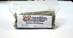 Цвяхи будівельні 4,0 * 120 мм фасування 1 кг, фото 1