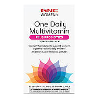 GNC, Women s One Daily Multivitamin + Probiotics (60 капс.), женские витамины