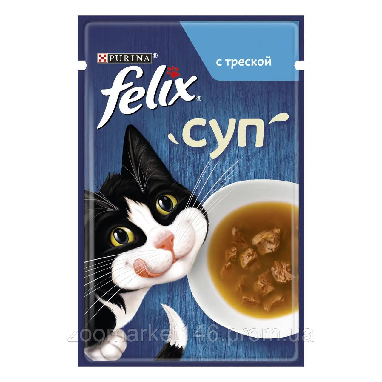 Felix Soup Суп з тріскою для котів, 48 г