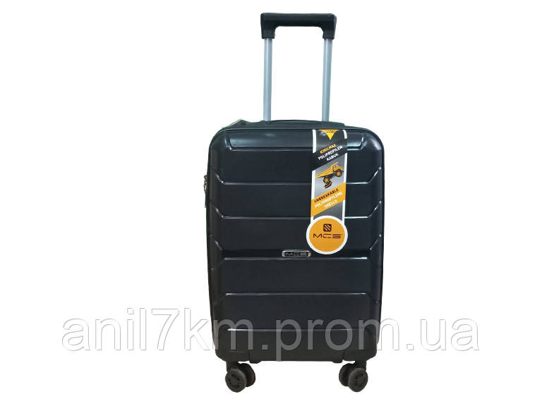 Малый чемодан полипропилен на четырёх колёсах - фото 5 - id-p1705960714