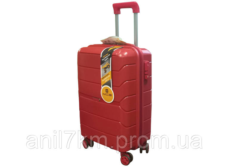 Малый чемодан полипропилен на четырёх колёсах - фото 6 - id-p1705960714