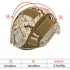 Кавер чохол на шолом балістичний, каску типу Fast, Піксель Койот (DD), фото 4