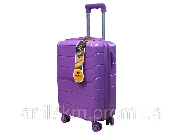 Малый чемодан полипропилен на четырёх колёсах - фото 2 - id-p1705960714