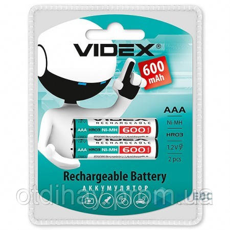 Акумулятор мікропальчиковий Videx R03 600 mAh