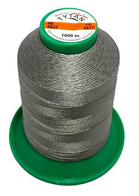 Нитка швейна із поліефірного шовку №20 2000м. «Титан» 2677 світло сірий