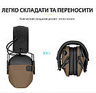 Навушники активні для стрільби Tactical Force Slim Coyote Brown, фото 5