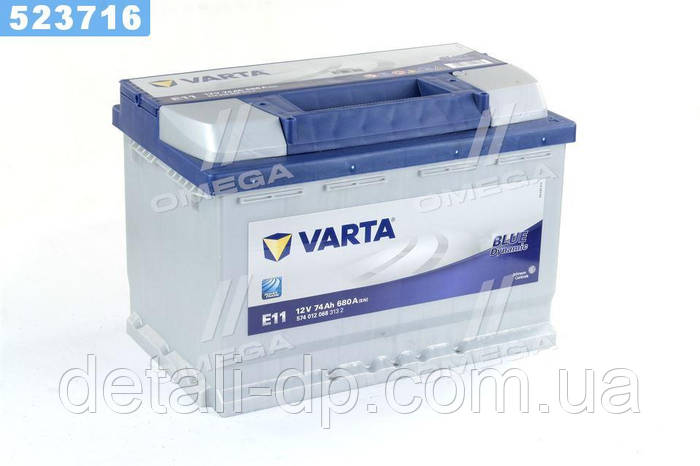 Аккумулятор 74Ah-12v VARTA BD(E11) (278x175x190),R,EN680, цена 4755 грн ...