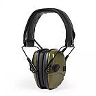 Активні стрілкові тактичні навушники ProTac Slim Green, фото 4