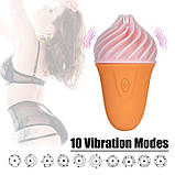 Кліторальний вібратор "Морозиво" Sweet Treat Satisfyer Pink USB - Вібратори, фото 6