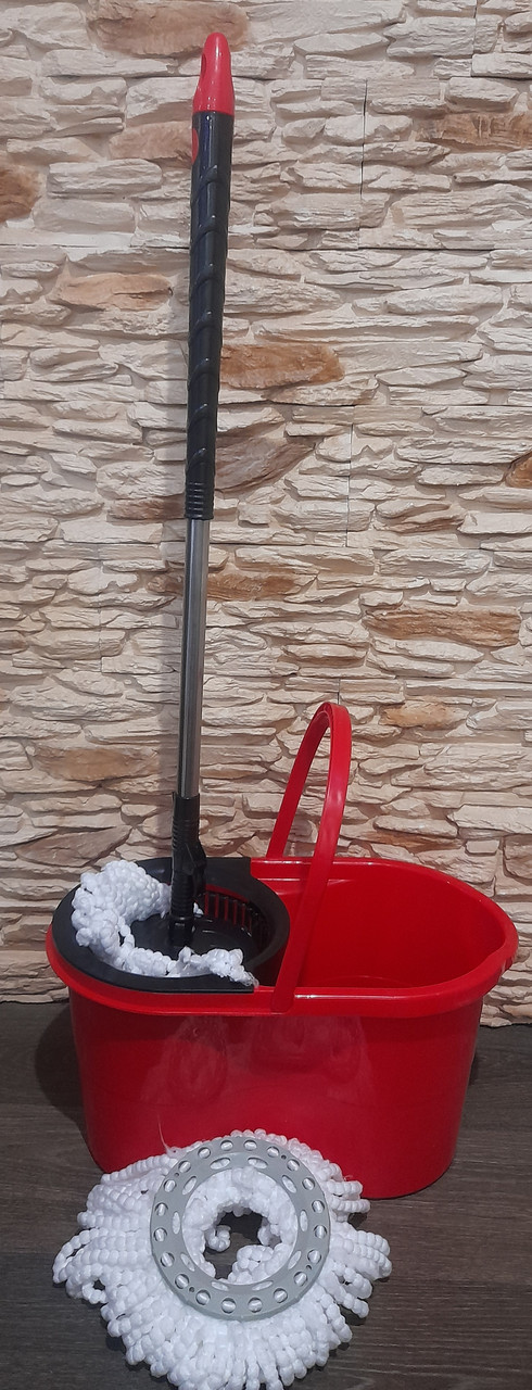 Швабра стрічка МОП з телескопічною ручкою мікрофібра відро 16 літрів/Туреччина/