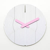 Настенные часы 31cm Mandelda TRIPLE С280 pink Дизайнерские часы на стену Стильные Современные часы для дома