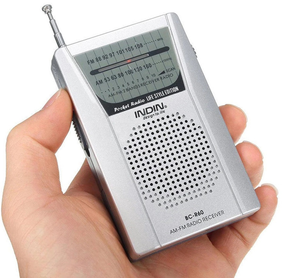 Радіоприймач Indin BC-R60 - FM\AM, мініатюрне радіо на батарейках, кармане радіо