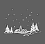 Наклейки новорічні Затишне село (ялинки сніг, засніжені будиночки Карпати) матова 1160x425 мм, фото 3