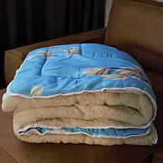 Ковдра з відкритим хутром у полікоттоні Євро 200*220см