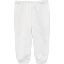 Штанята білі для новонароджених інтерлок 100% бавовна з манжетами унісекс мʼякі дитячі штани для малюків, фото 4