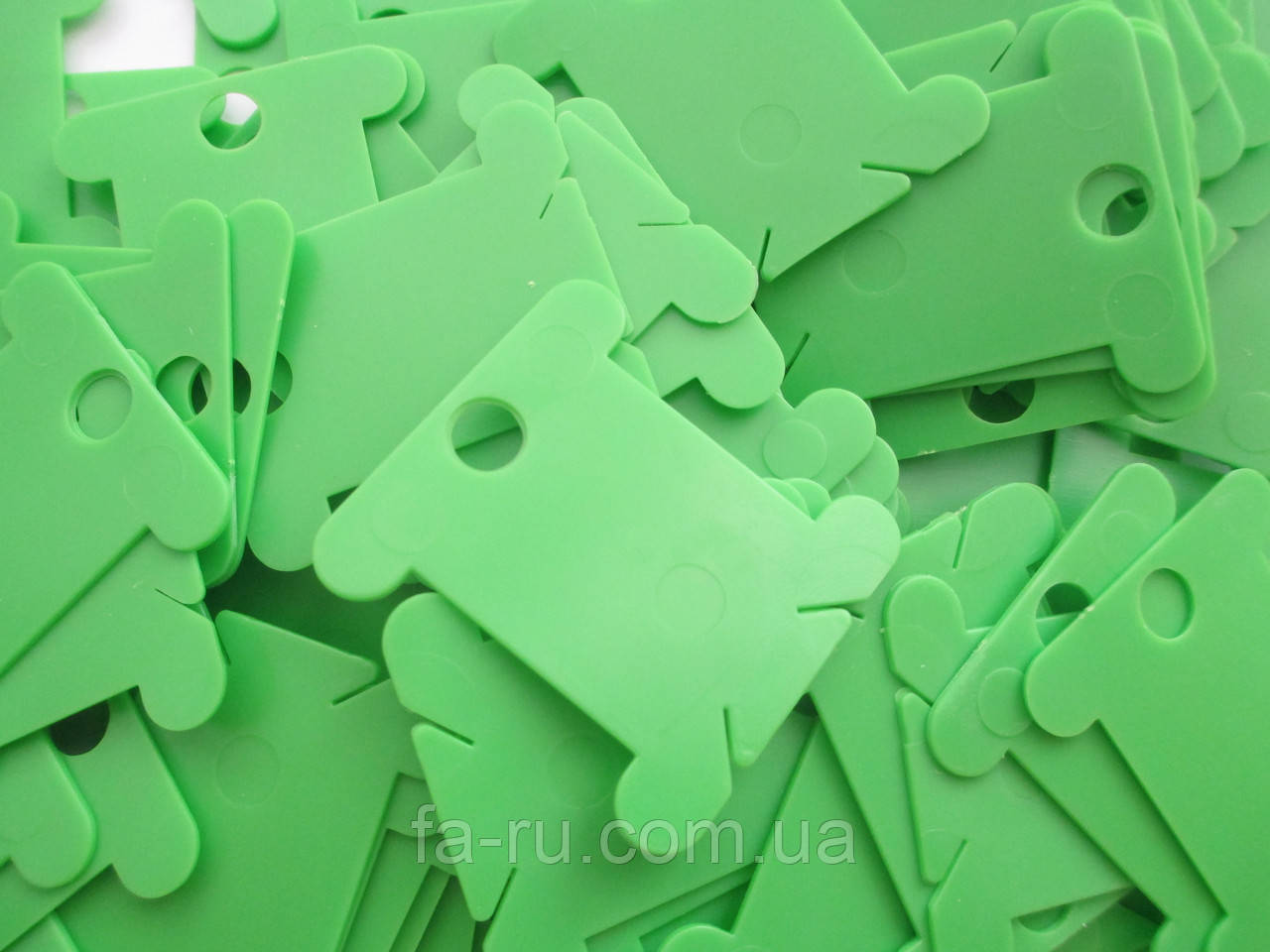 Шпулі пластикові для муліне, салатові, фото 1