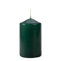 Свеча цилиндр Bispol 6х10 см. темно-зеленая