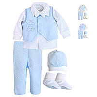 Детский костюм с жилеткой на мальчика 3-6 месяцев