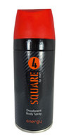 Мужской дезодорант-спрей 4 SQUARE Energy, 150 мл