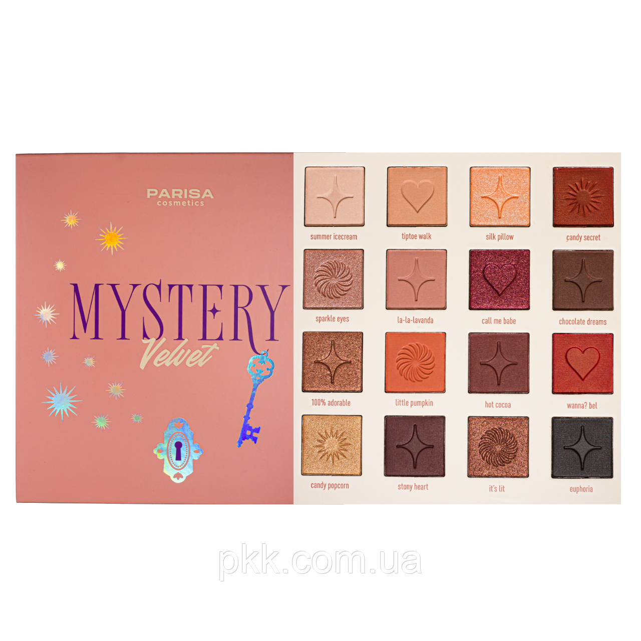 Тіні для повік на 16 кольорів Parisa Cosmetics Mystery E-716 No 2 Velvet