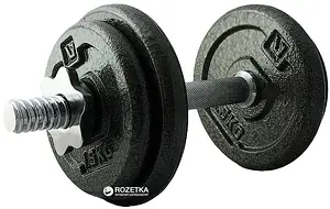 Гантель набірна LiveUP DUMBELL SET чорний 10кг 1шт. LS2311-10