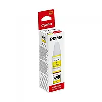 Чернила для принтера Canon GI-490, Yellow, G1400/G2400/G3400, 70 ml, OEM (0666C001), краска кенон