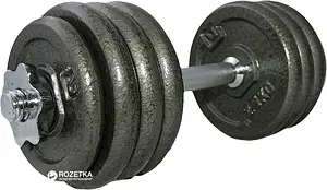 Гантель набірна LiveUP DUMBELL SET чорний 20кг 1шт. LS2311-20