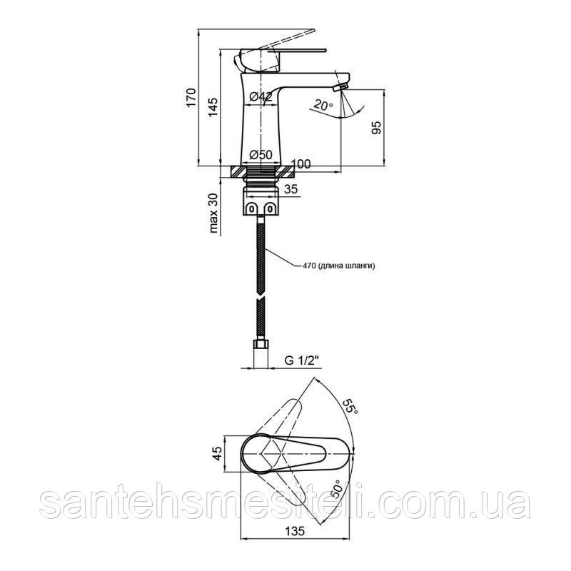 Змішувач для раковини Lidz Vida 001F (k35) LDVID001FNKS34954 Nickel - фото 2 - id-p1706068327