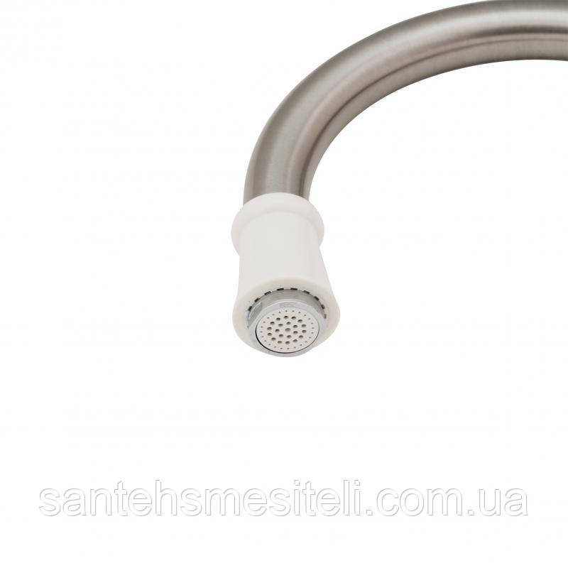 Проточний кран-водонагрівач кухонний для кухні Lidz Warm 059 LDWAR059WNK35878 White / Nickel - фото 5 - id-p1706068337