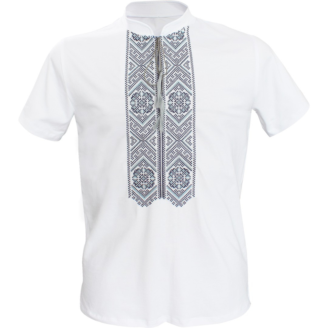 Футболка вишиванка чоловіча біла