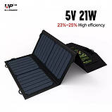 Зарядний пристрій на сонячних панелях ALLPOWERS AP-SP 5V21W для телефону 2 USB порту, фото 2