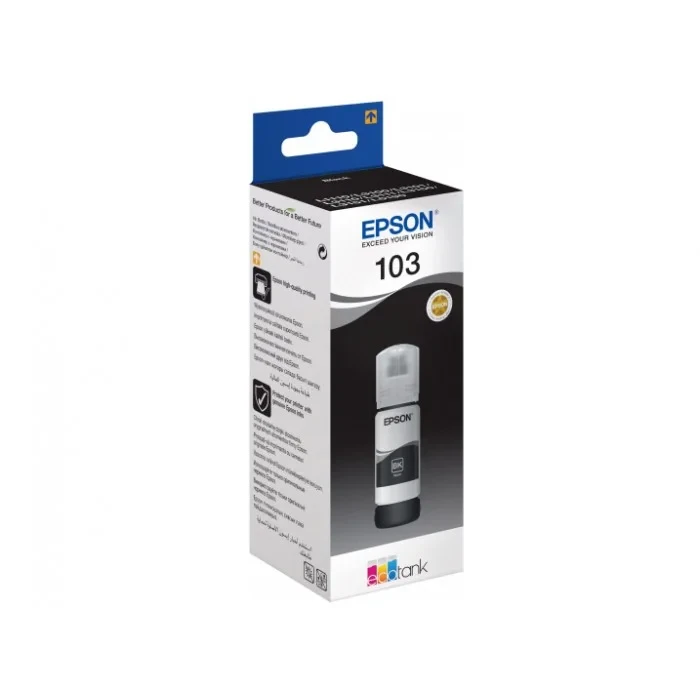 Чорнило Epson 103, Black, L1110/L3100/L3101/L3110/L3150/L3151, 65 мл (C13T00S14A), фарба для принтера