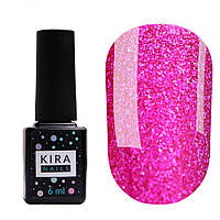 Гель-лак KIRA Nails 24 Karat №009 рожевий з блискітками 6 мл