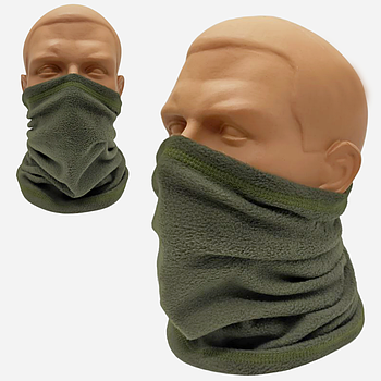 Бафф-маска флісовий, Олива / Тактичний шарф-труба фліс / Хомут на шию армійський
